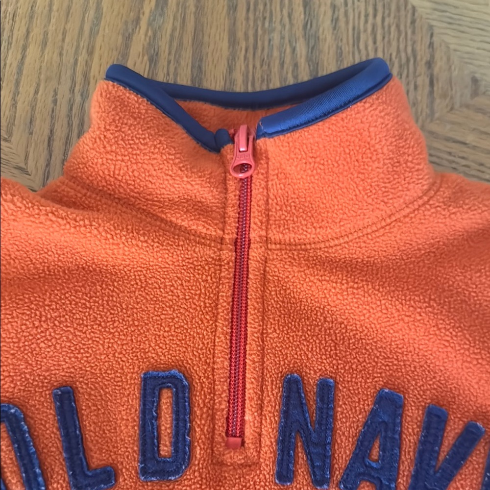 Old Navy Vibrant Orange Half-Zip Fleece - Picture 3 of 6